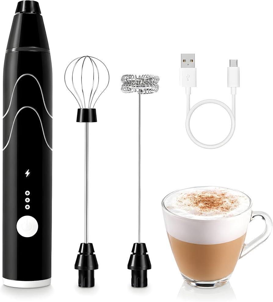 Handheld Rechargeable Milk Frother & Baking Whisk